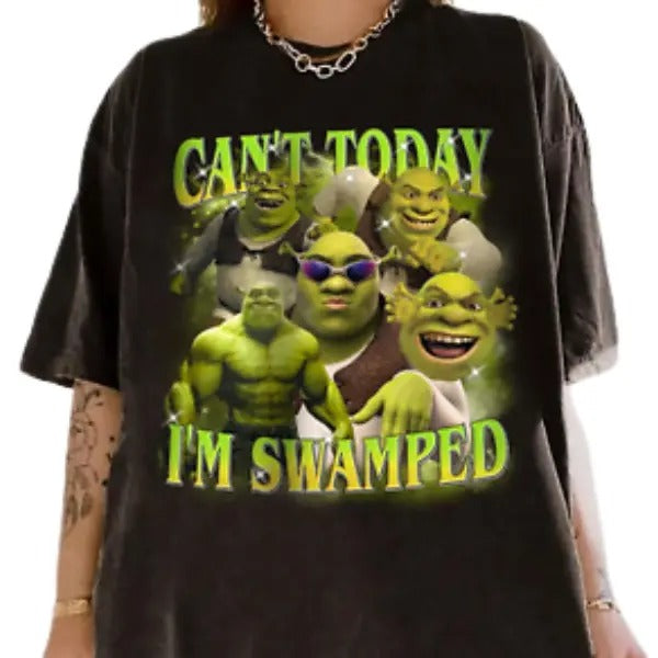 Can't Today I'm Swamped Shirt, S.h.rek Funny Trending Shirt, Funny Sh.rek Trending Tee Face Meme TShirt Hoodie Sweatshirt
