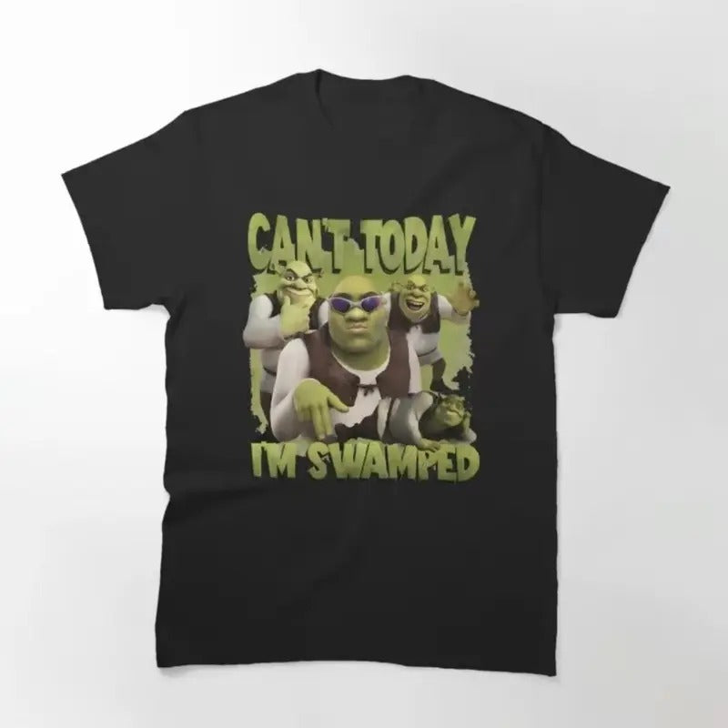 Can't Today I'm Swamped Shrek 90s Shirt, Bootleg Cartoon Fiona Princess Funny Sweatshirt, Vintage Sassy Shrek Christmas...