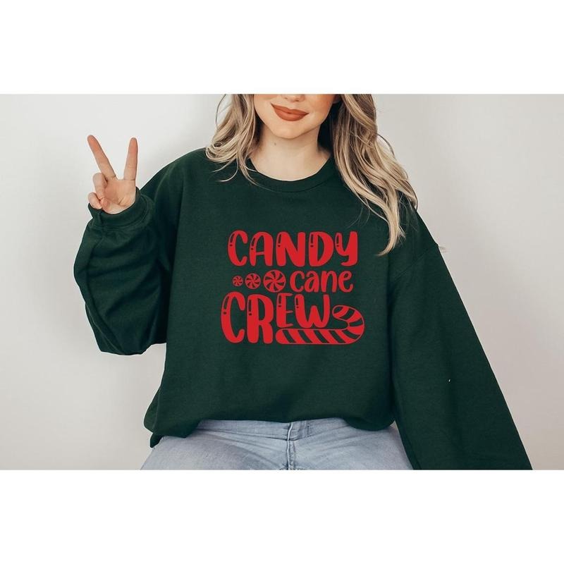 Candy Cane Crew Shirt, Candy Cane Shirt, Christmas Sweatshirt, Candy Canes Sweatshirt, Christmas Hoodie, Christmas Candy...