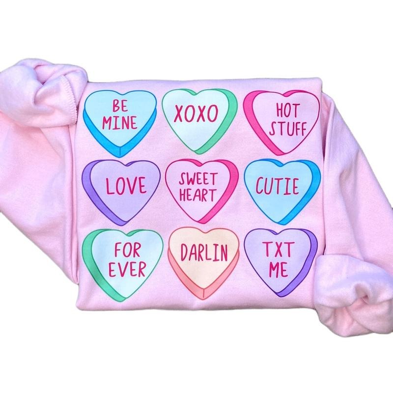 Candy Conversation Hearts Sweatshirt T-Shirts, Hoodie | PrintMintTees.com