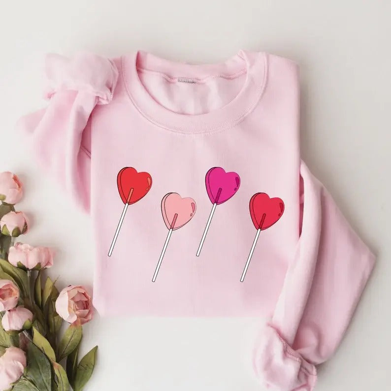 Candy Heart Sweatshirt, Heart Sucker Sweatshirt and Hoodie, T-Shirt | PrintMintTees.com