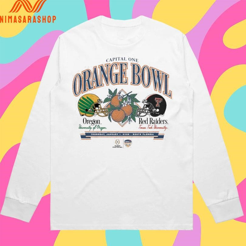 Capital One Orange Bowl Oregon University Of Oregon Vs Red Raiders Texas Tech University Thursday January 1 2026 South Florida Shirts
