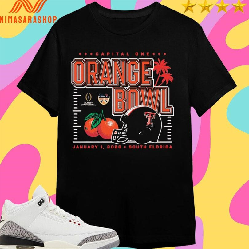 Capital One Texas Tech Orange Bowl January 1 2026 South Florida Shirts