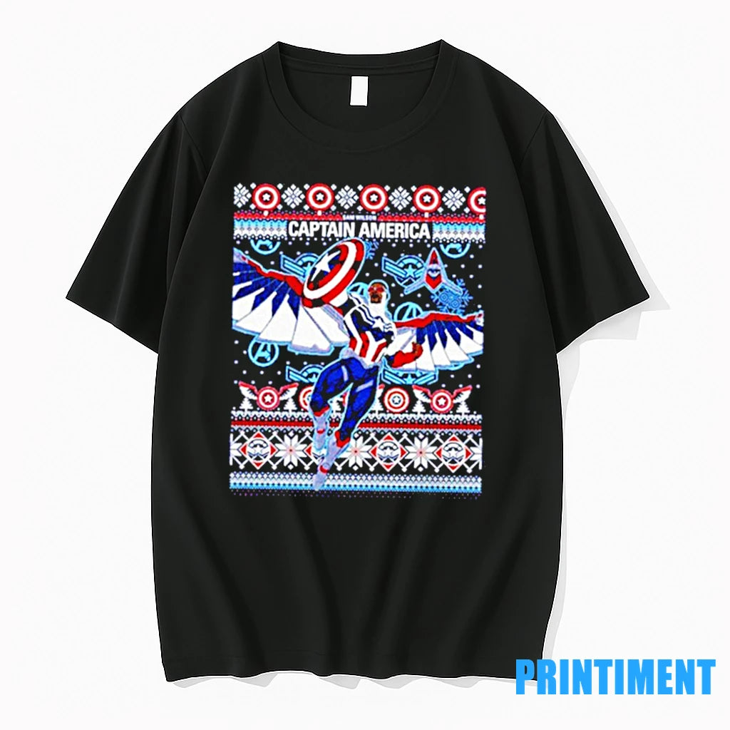 Captain America Sam Wilson Ugly Xmas Holiday Tshirts Sweater