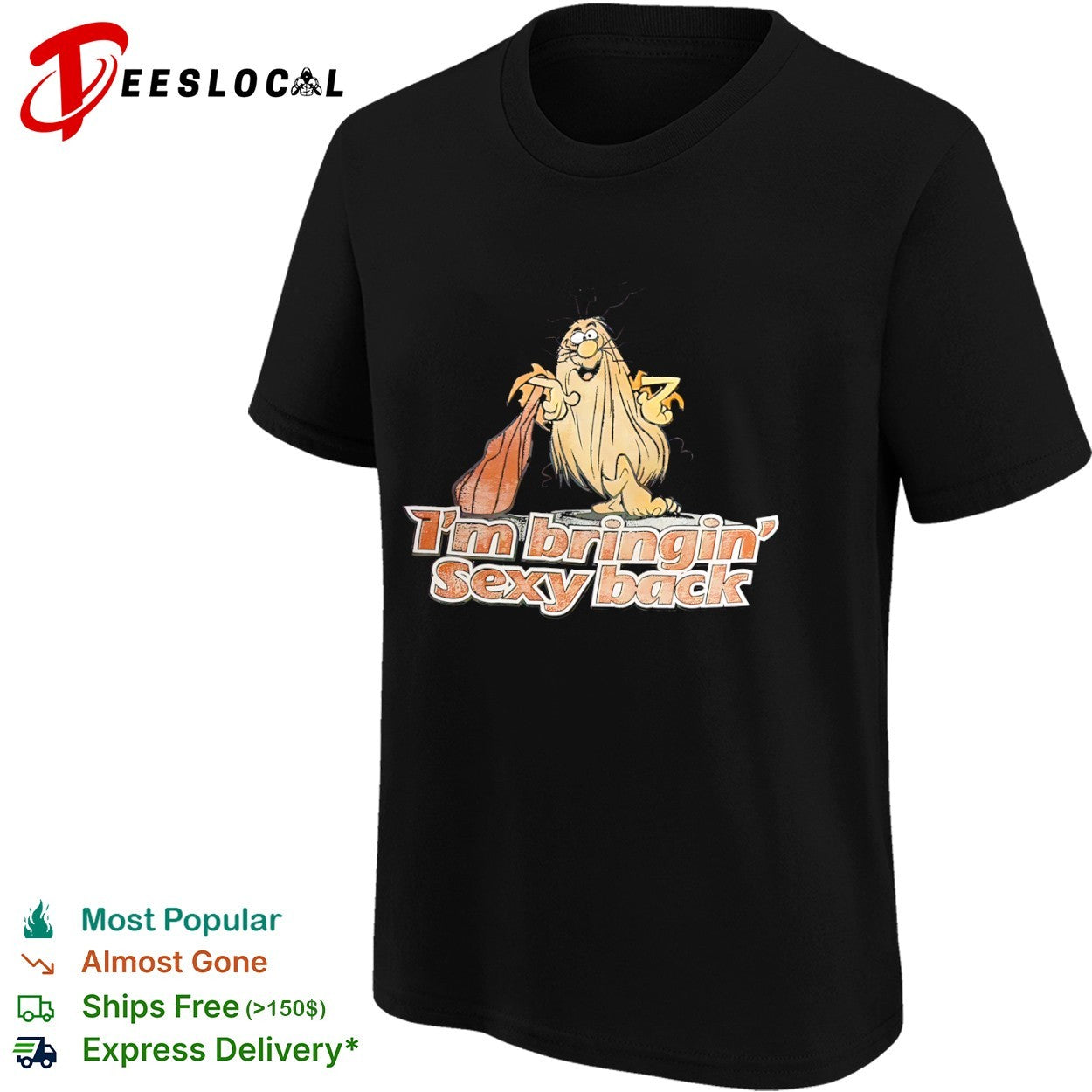 Captain Caveman I’m bringin’ Sexy back 70s cartoon character shirt