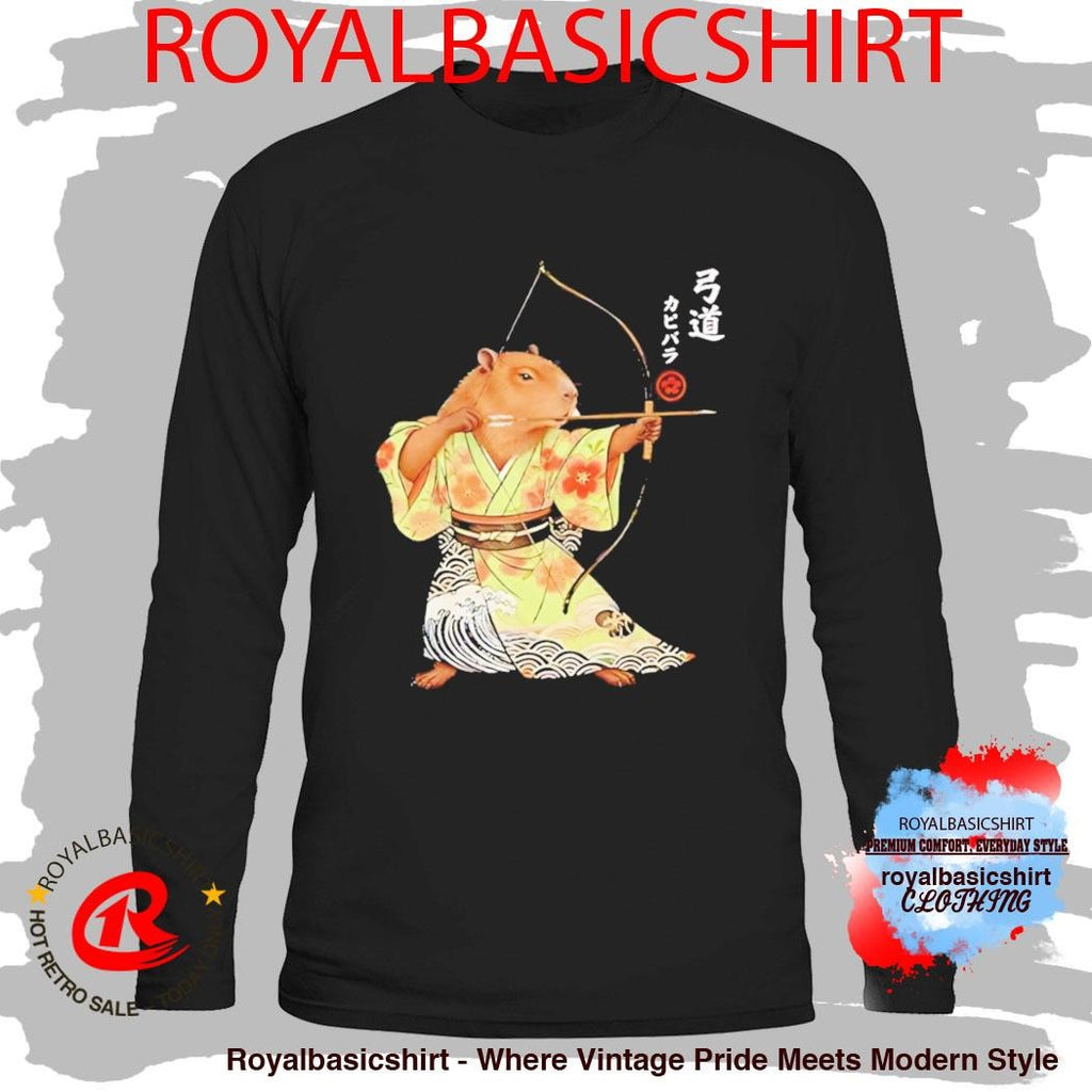 Capybara Archery Samurai Kyudo Japanese Animal Shirt