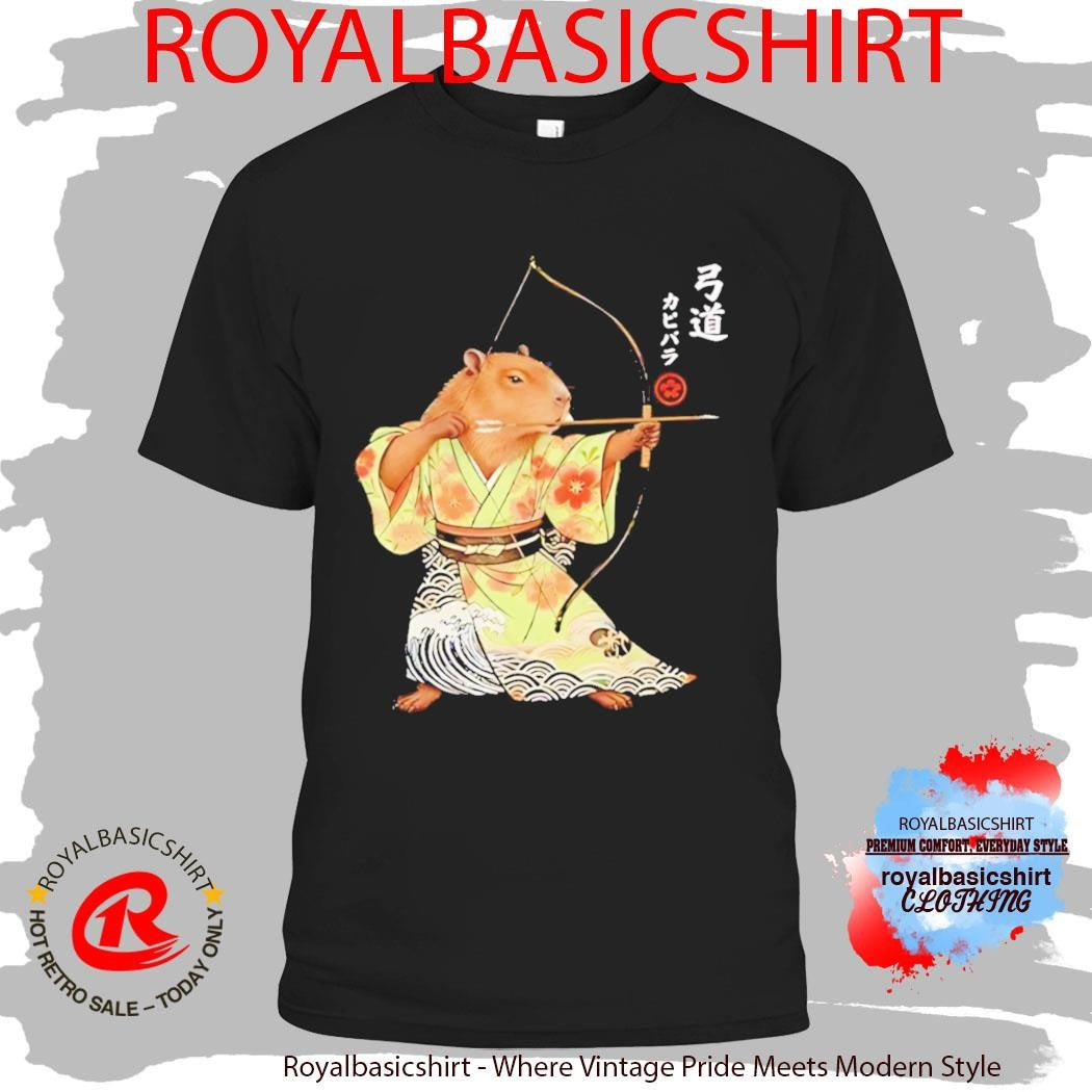 Capybara Archery Samurai Kyudo Japanese Animal Shirt