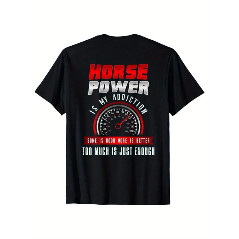 Car Enthusiast & Mechanic Print, Men's Cotton T-shirt, Graphic Tee Men's Xmas Outdoor Clothes, Men's Clothing, Casual...