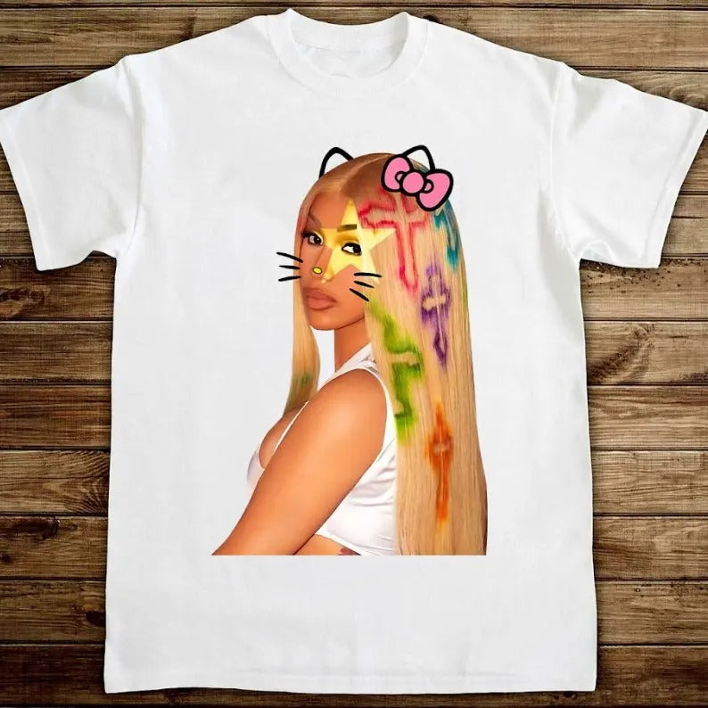 Cardi.B Yellow Stars Graphic Rap Tee Shirt Hoodie Sweatshirt | PrintMintTees.com