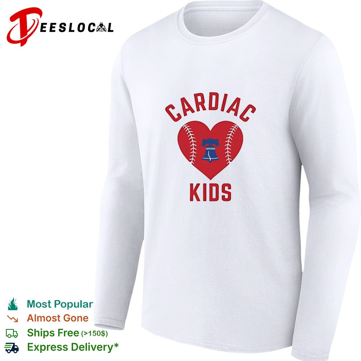 Cardiac kids Philadelphia Phillies baseball heart shirt
