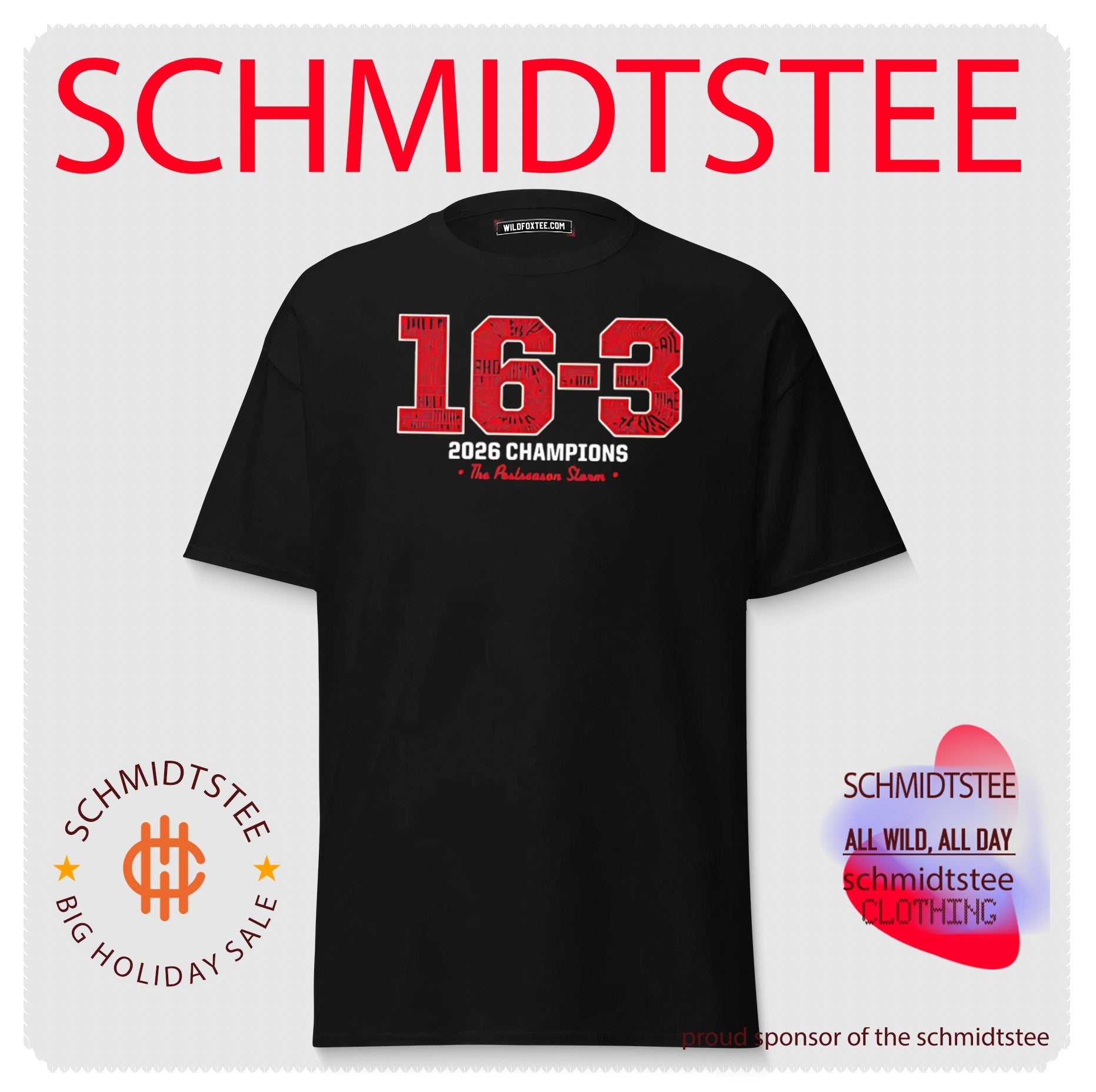 Carolina Hockey 16-3 score 2026 Champions shirt