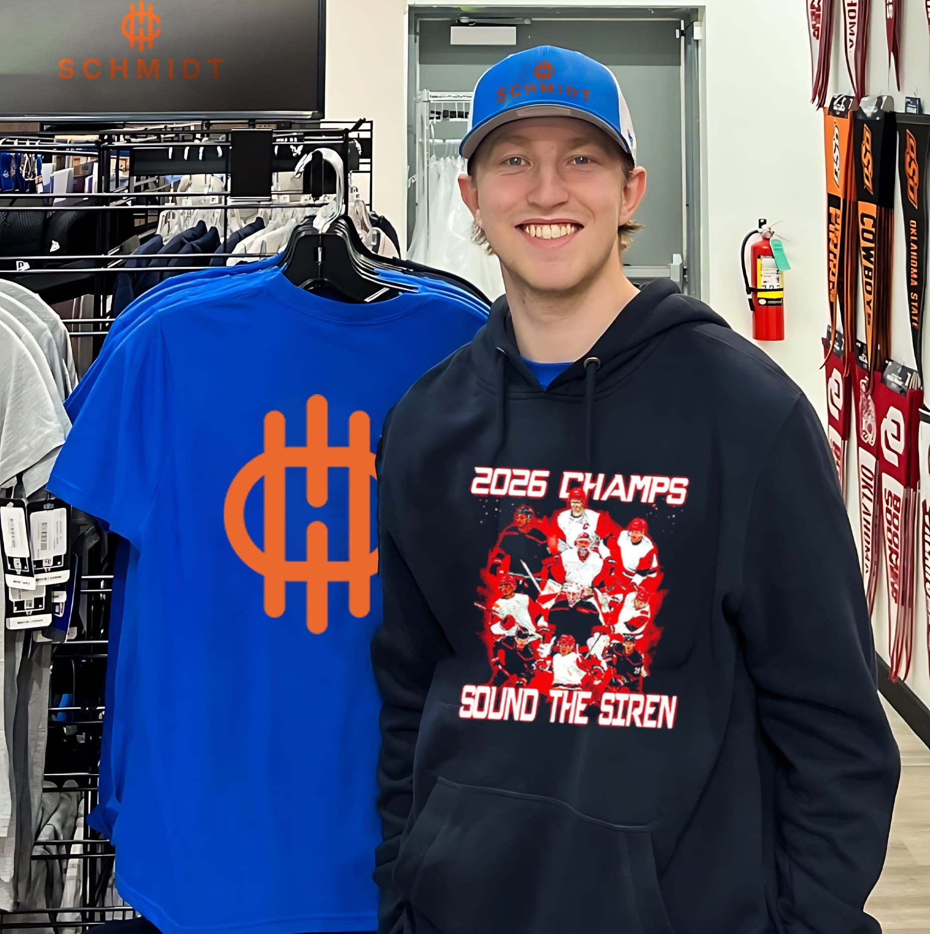 Carolina Hockey 2026 Champs Sound the siren graphic shirt