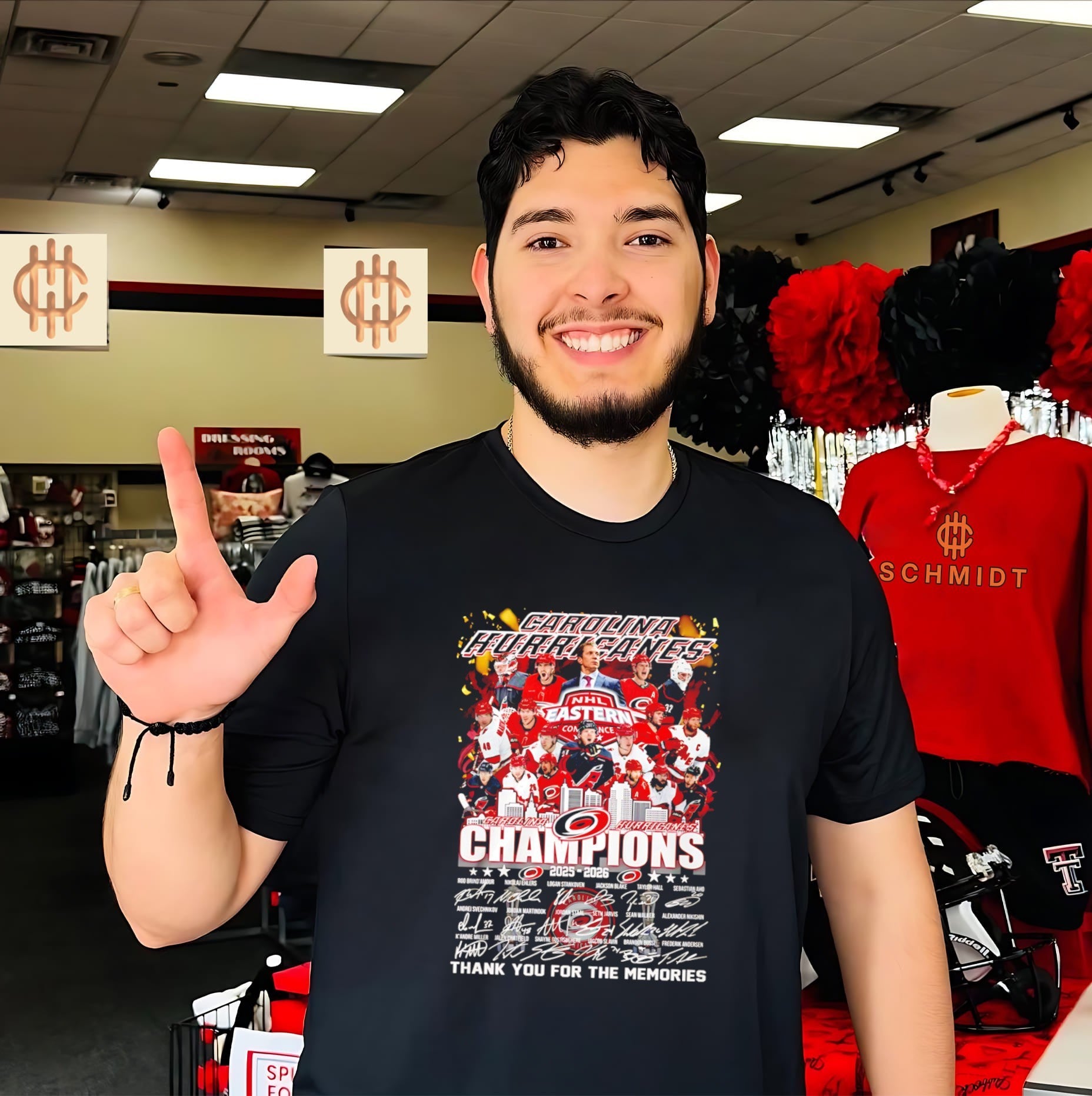 Carolina Hurricanes 2025-2026 Champions Thank you for the memories signatures shirt