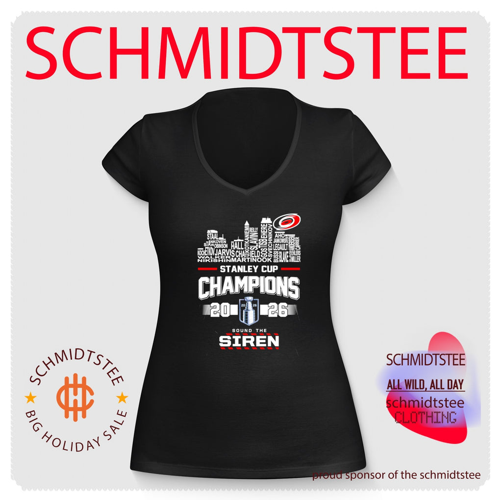 Carolina Hurricanes 2026 Stanley Cup Champions name skyline shirt