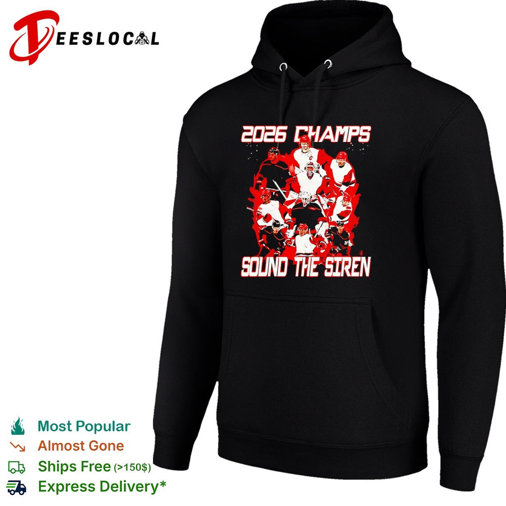 Carolina Hurricanes 2026 champs sound the siren players collage shirt