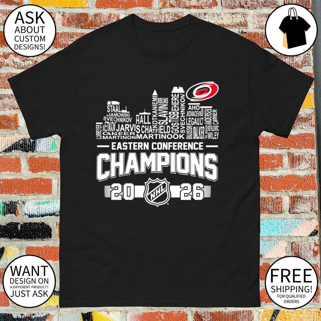 Carolina Hurricanes Hockey 2026 Stanley Cup Final Champions City Skyline Names shirt