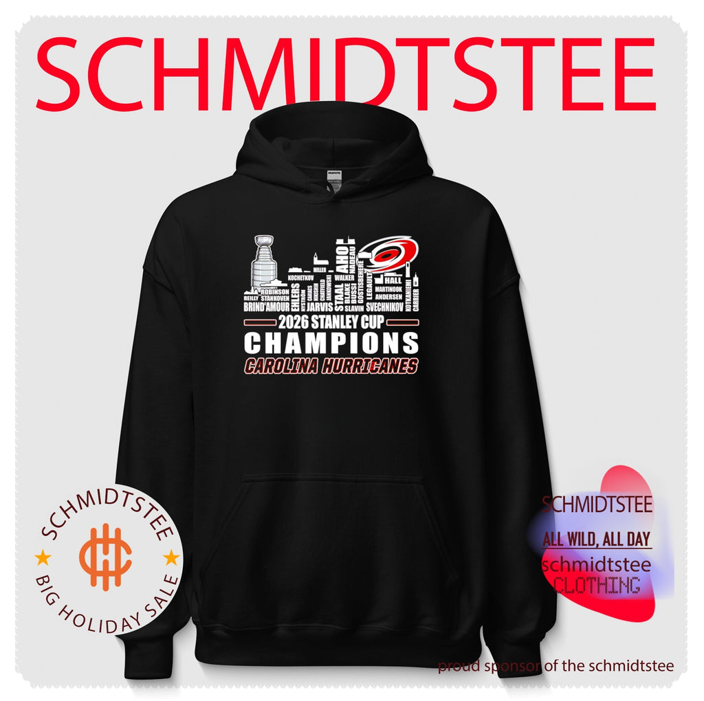 Carolina Hurricanes NHL Stanley Cup Champions 2026 player skyline shirt