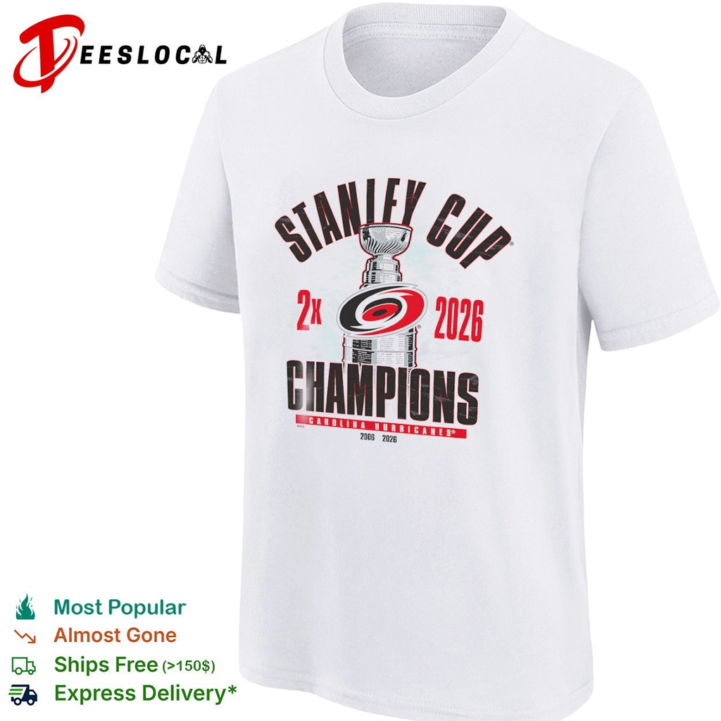 Carolina Hurricanes Stanley Cup 2x 2026 Champions shirt 2006 2026 National Hockey League