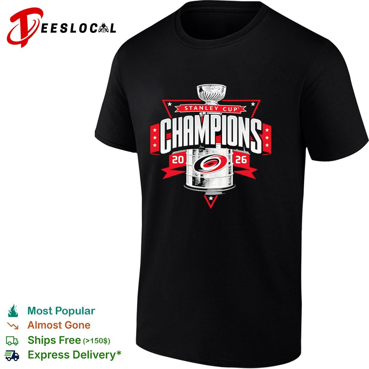 Carolina Hurricanes Stanley Cup Champions 2026 hockey tournament shirt
