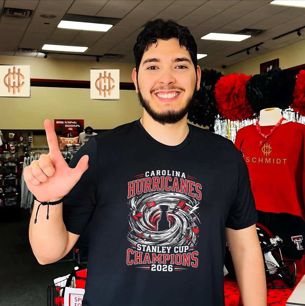 Carolina Hurricanes Stanley Cup Champions 2026 storm illustration shirt
