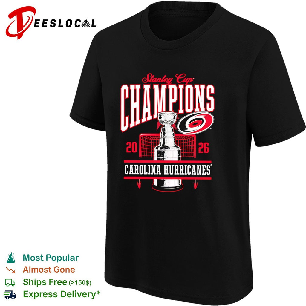 Carolina Hurricanes Stanley Cup trophy champions 2026 shirt