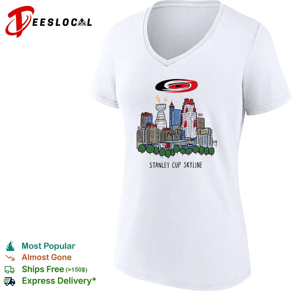 Carolina Hurricanes city buildings Stanley Cup skyline shirt