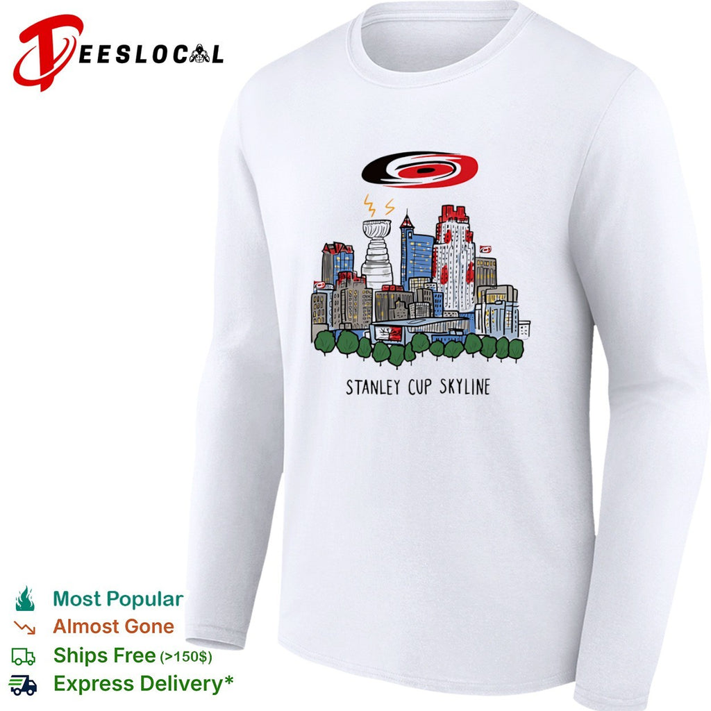 Carolina Hurricanes city buildings Stanley Cup skyline shirt