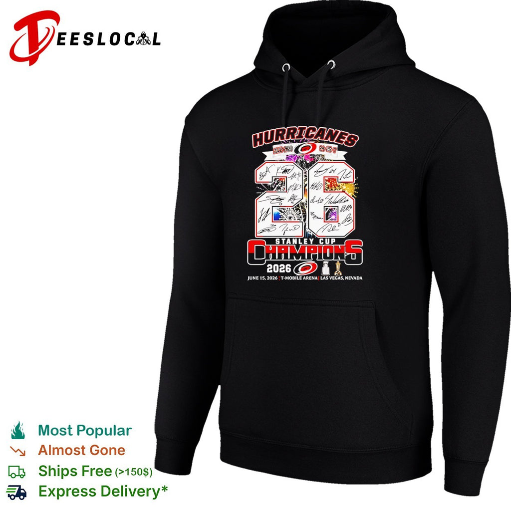 Carolina Hurricanes fireworks cup 26 Stanley Cup champions 2026 June 15 Las Vegas Nevada shirt