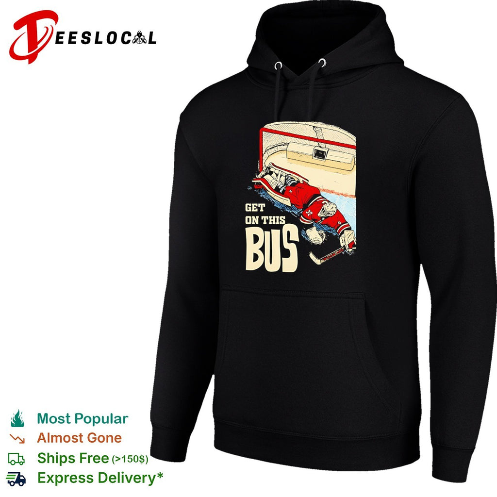 Carolina Hurricanes goalie net get on this bus shirt