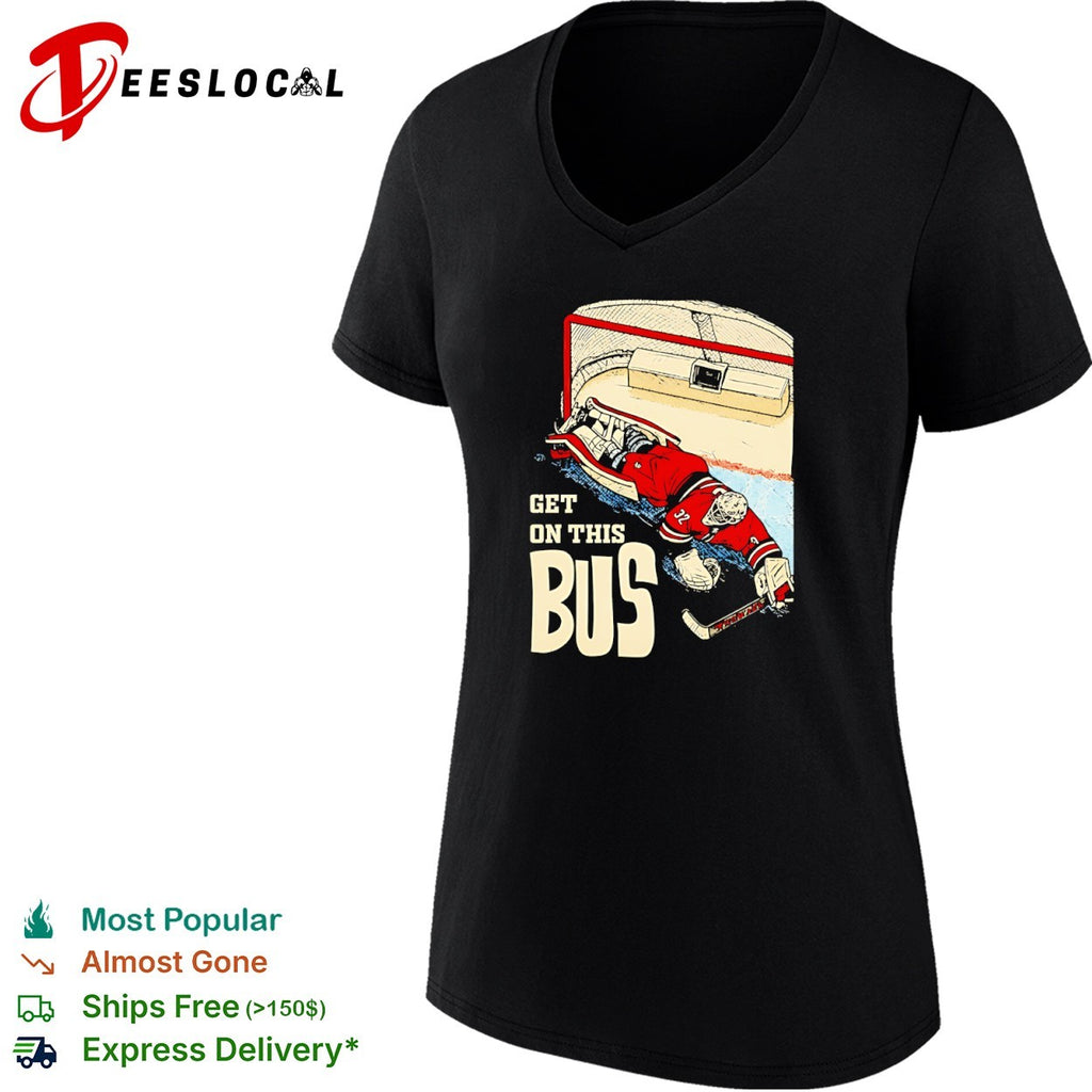 Carolina Hurricanes goalie net get on this bus shirt