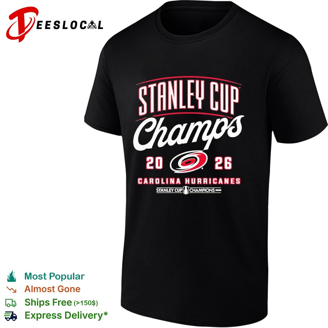 Carolina Hurricanes logo Stanley Cup champs 2026 shirt