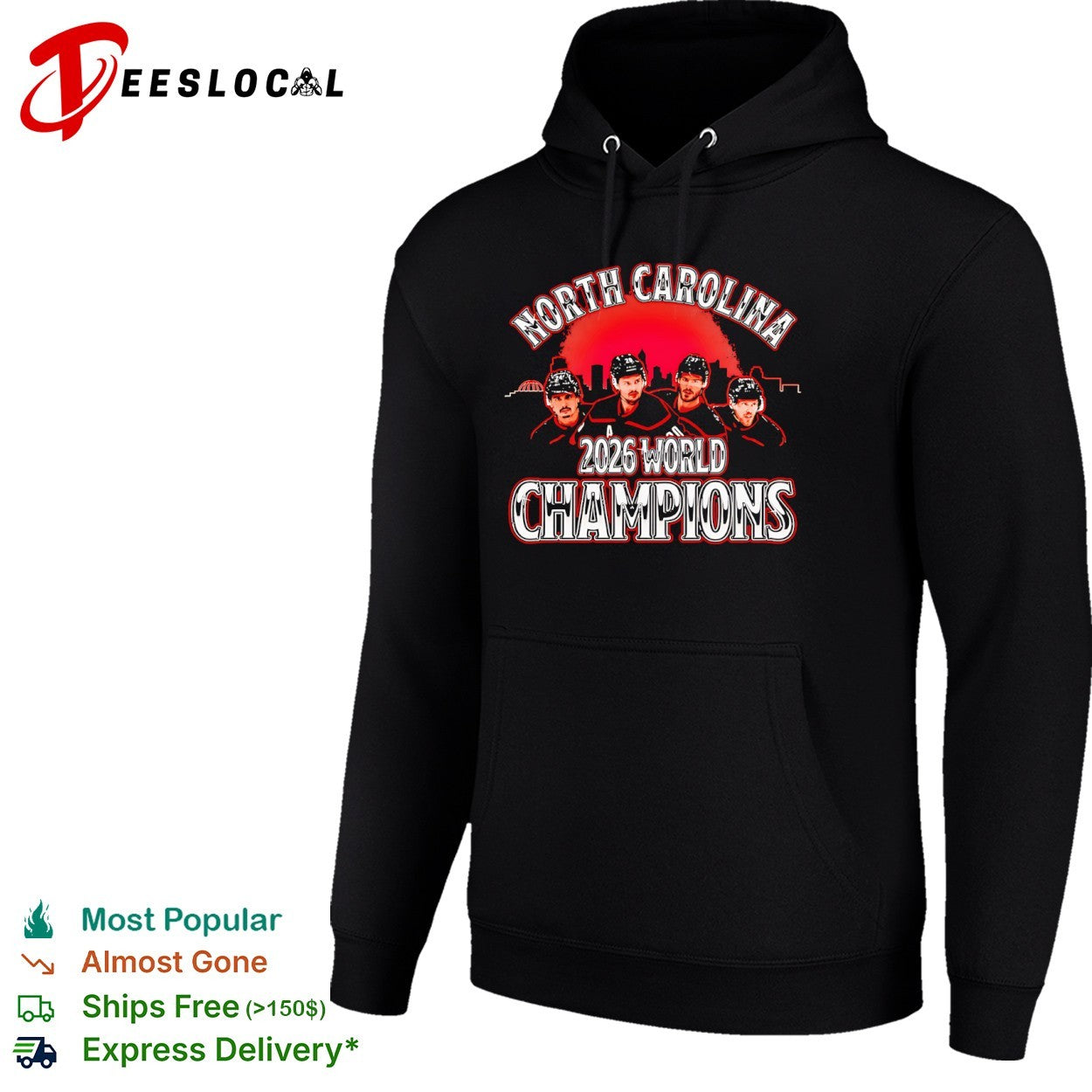 Carolina Hurricanes player trio North 2026 world champions shirt