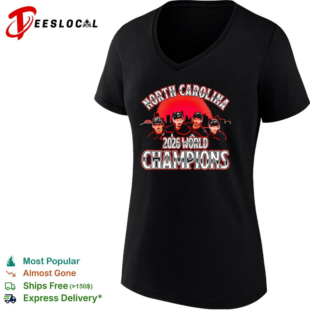Carolina Hurricanes player trio North 2026 world champions shirt