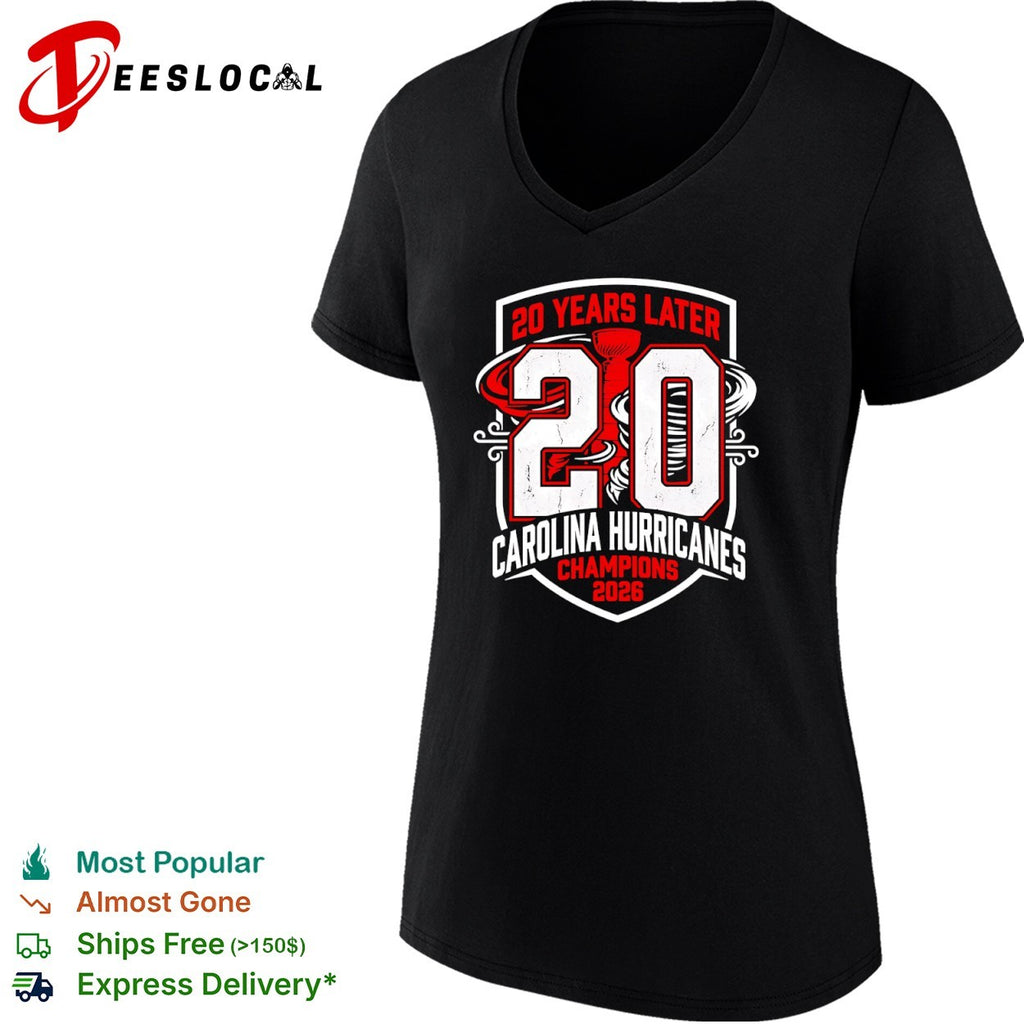 Carolina Hurricanes swirl cup 20 years later champions 2026 shirt