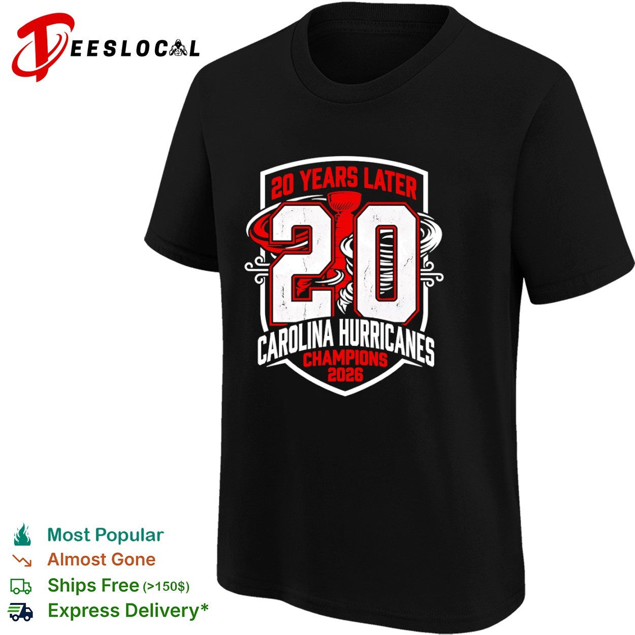Carolina Hurricanes swirl cup 20 years later champions 2026 shirt