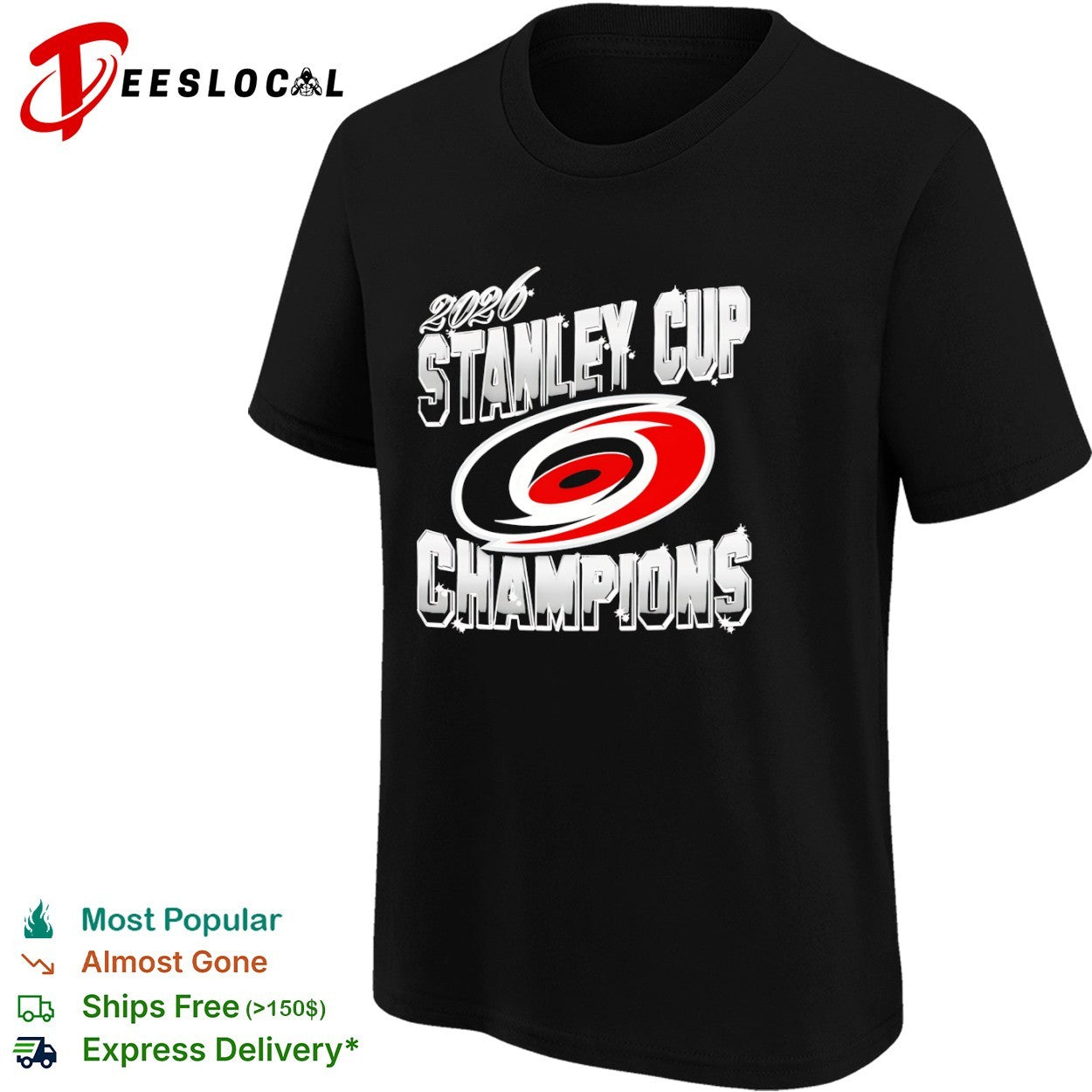 Carolina Hurricanes team logo 2026 Stanley Cup champions shirt