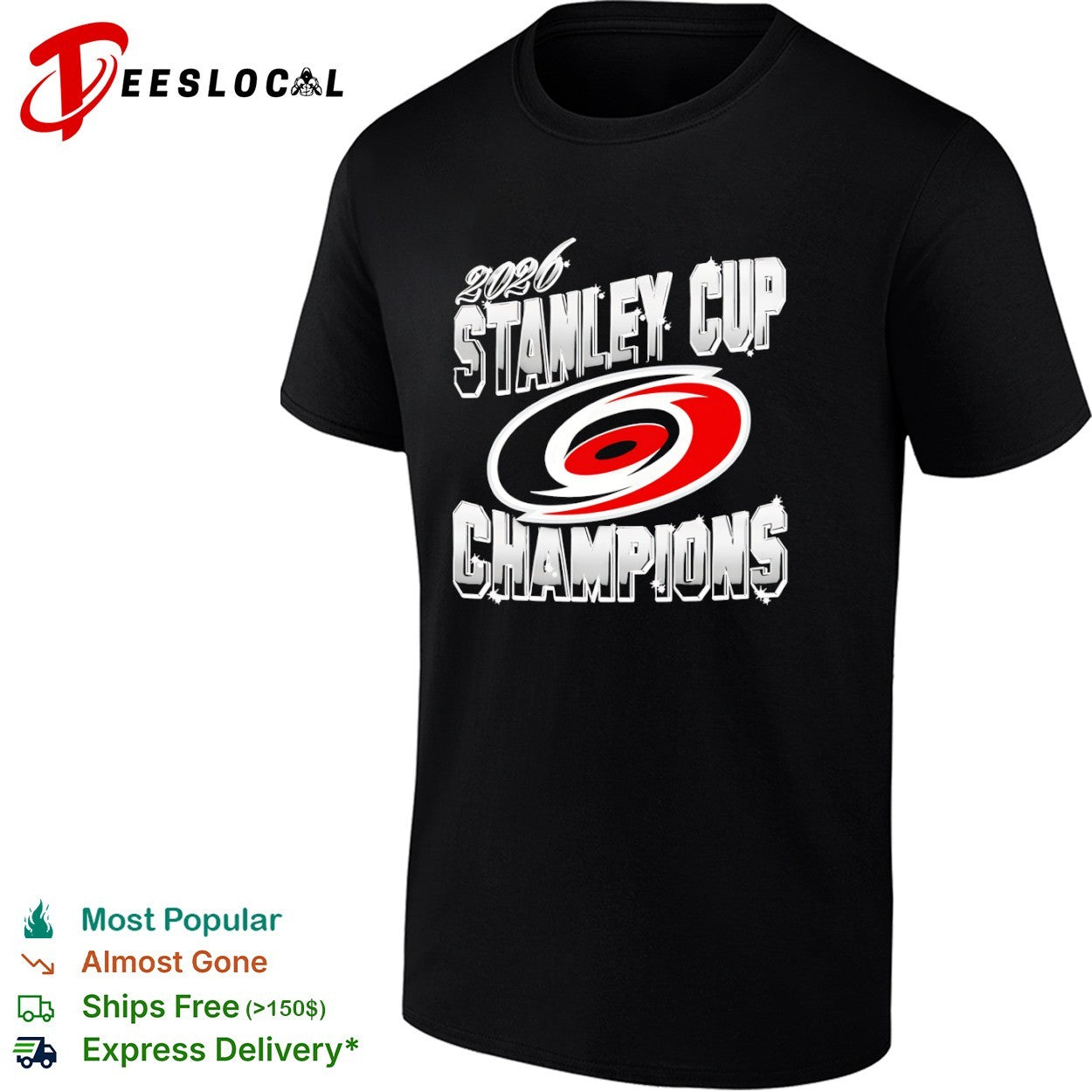 Carolina Hurricanes team logo 2026 Stanley Cup champions shirt