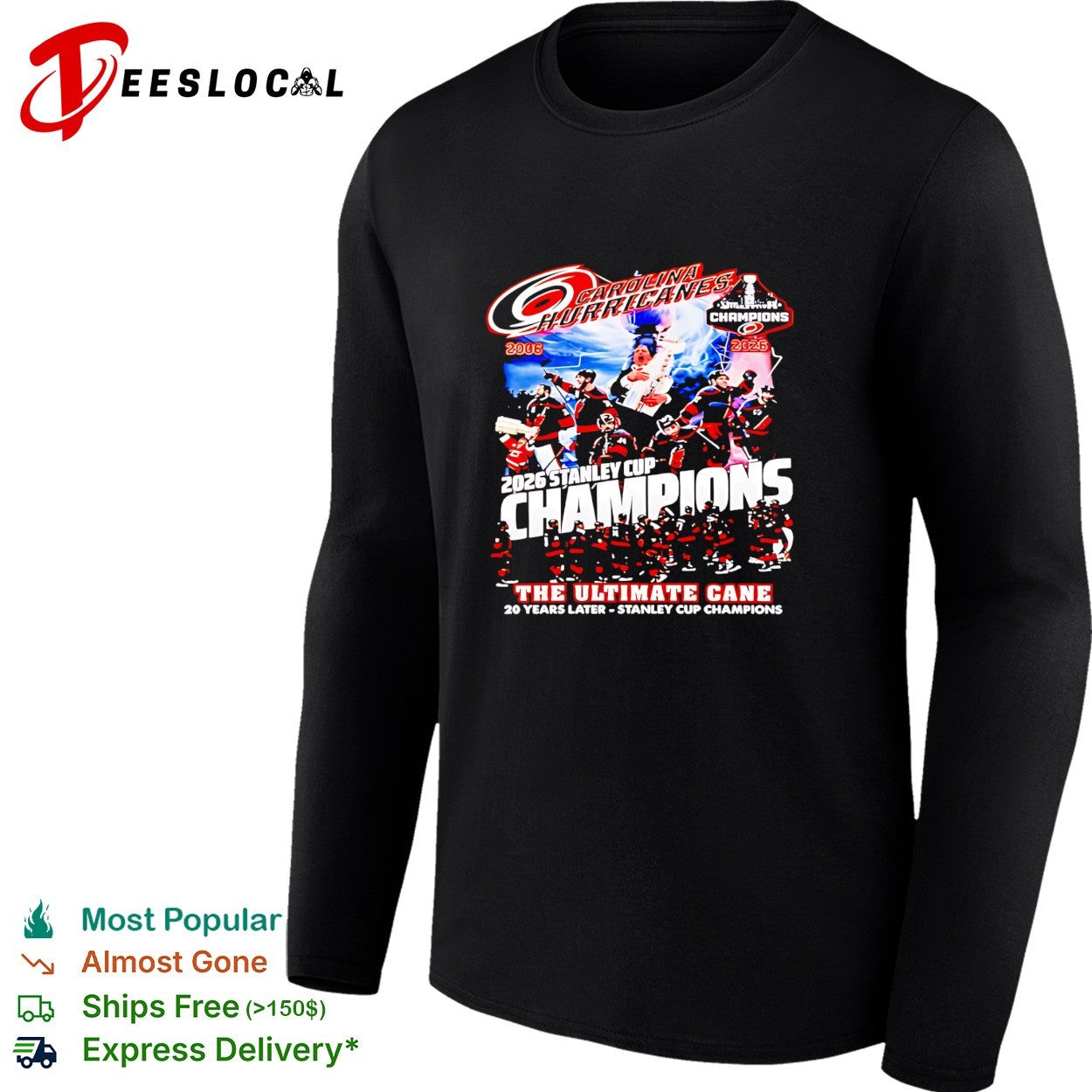 Carolina Hurricanes the ultimate cane team collage 2006 2026 Stanley Cup champions 20 years late shirt