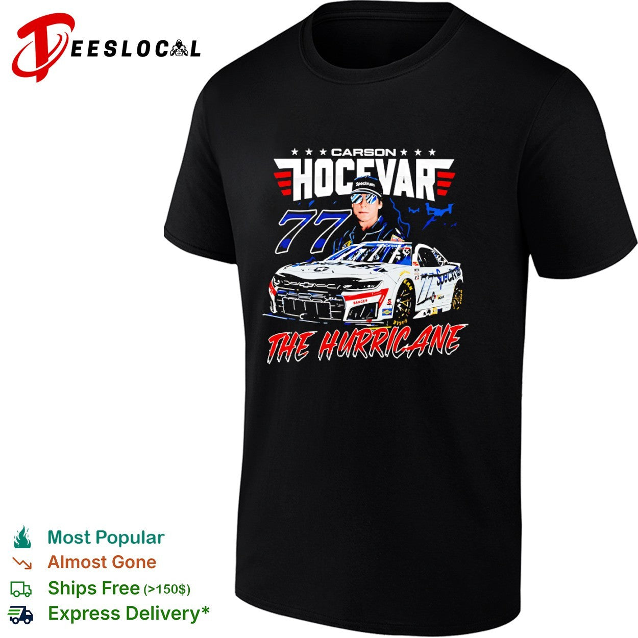 Carson Hocevar NASCAR race car 77 the hurricane shirt