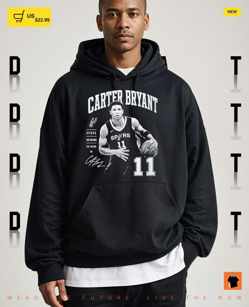 Carter Bryant basketball player San Antonio Spurs Basketball signature shirt