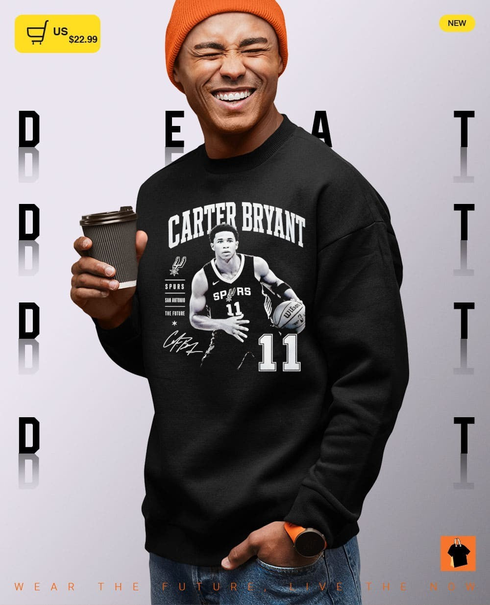 Carter Bryant basketball player San Antonio Spurs Basketball signature shirt