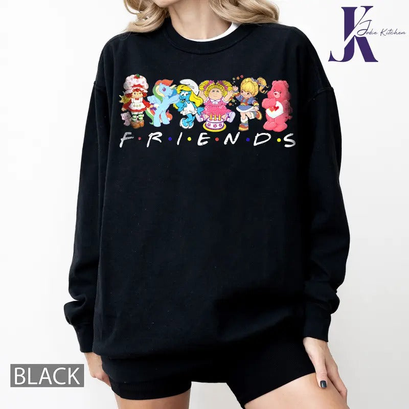 Cartoon Friends Nostalgia Comfort Colors Shirt, Friends 80's Cartoon Shirt Hoodie Sweatshirt | PrintMintTees.com
