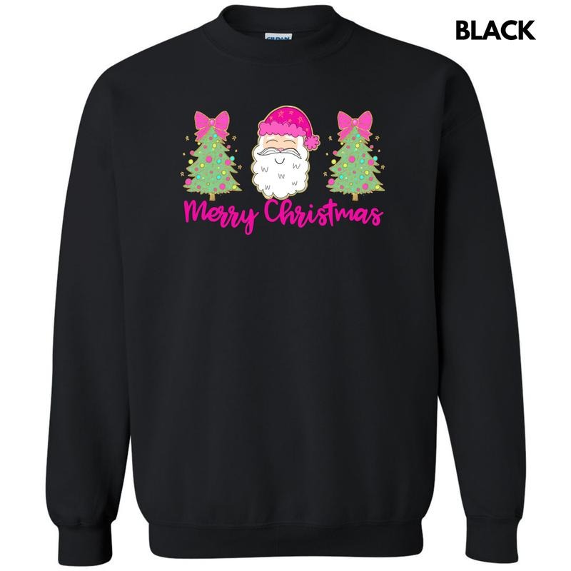 Cartoon Santa Trees Trio Sweatshirt 'NLB' T-Shirts, Hoodie | PrintMintTees.com