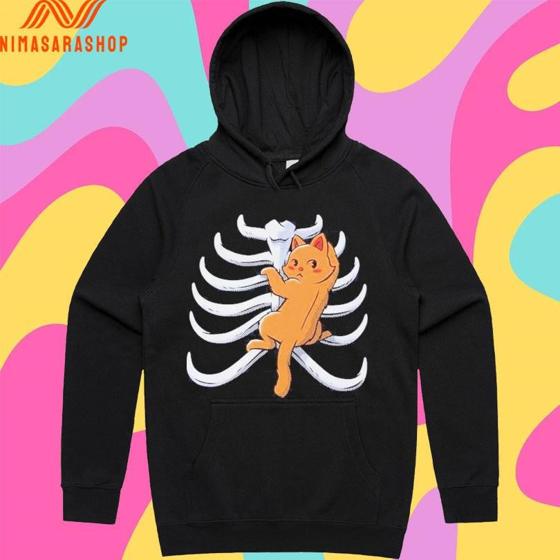 Cat Climbing Rib Cage Shirts