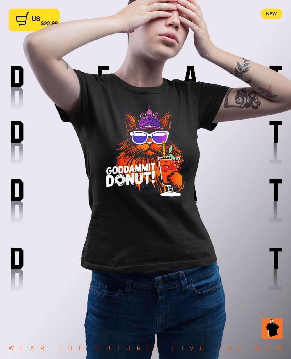 Cat Dungeon Crawler Carl Goddamnit Donut shirt