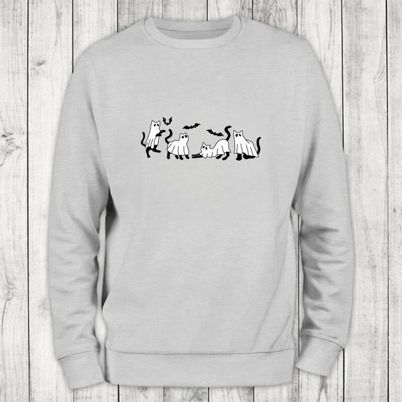 Cat Ghosts Sweatshirt T-Shirts, Hoodie | PrintMintTees.com