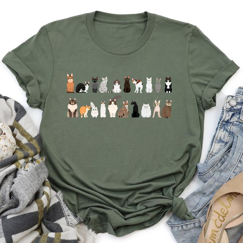 Cat Lovers Super Soft Tees, Pet Animal Shirts, Illustration, Breeds Hoodie, Sweatshirt | PrintMintTees.com
