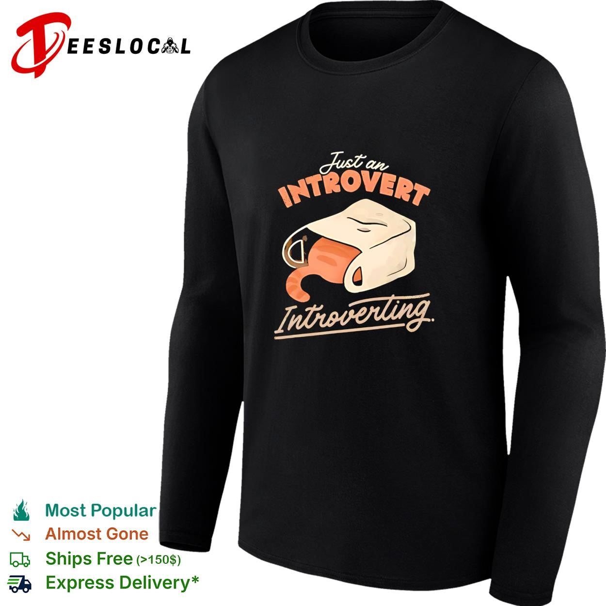 Cat introvert paper bag shirt