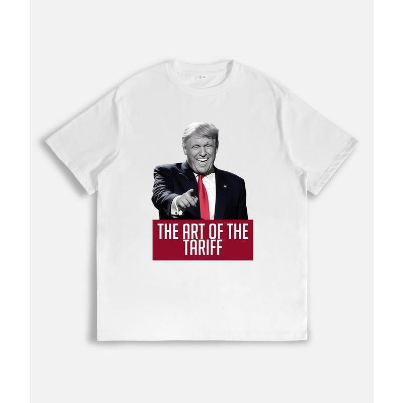 Catchy T - Shirt: Figure Pointing with "THE ART OF THE TARIFF" Slogan style 02 Hoodie Sweatshirt | PrintMintTees.com