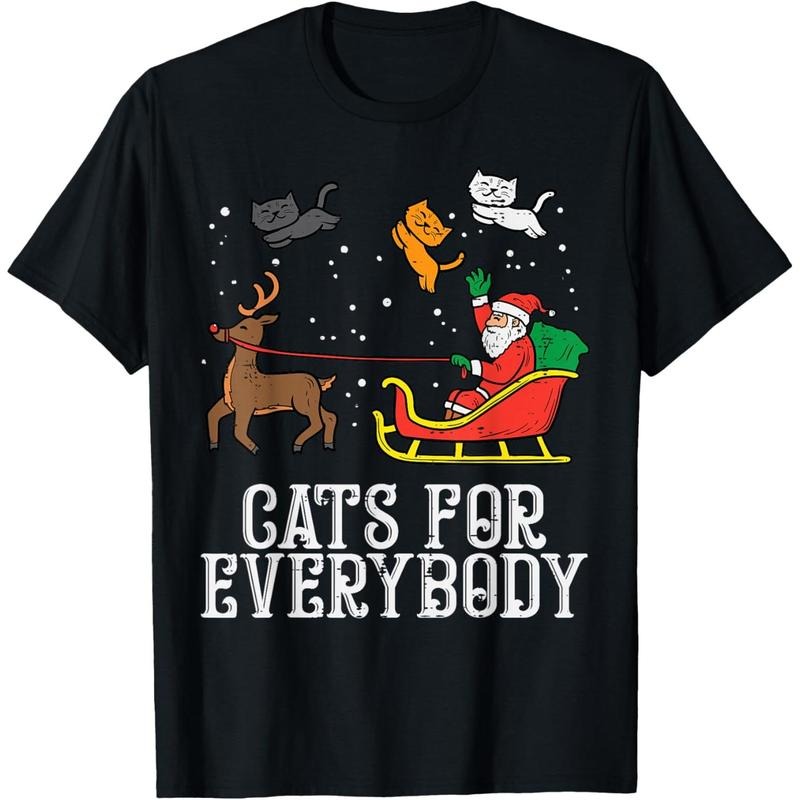 Cats For Everybody Christmas Cat Funny Xmas Women Santa T-Shirt Hoodie Sweatshirt | PrintMintTees.com